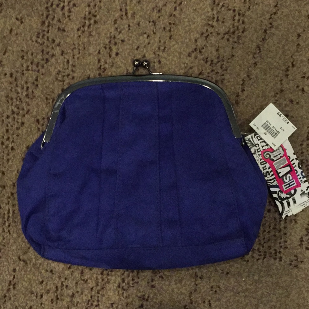 Small faux suede bag